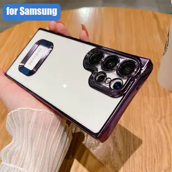 Прозрачен калъф с покритие за Samsung Galaxy Note 20 Ultra 5g 10 Plus Note10 Pro за защита на вашия фотоапарат Силиконов калъф Note20 20ultra