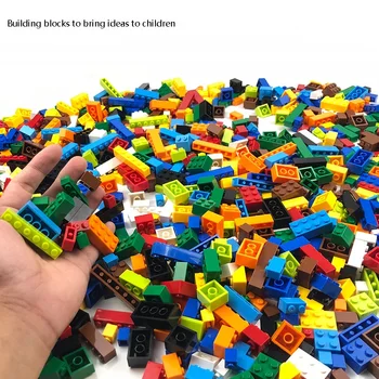 Градивните елементи на 1000 500ШТ Обемни Блокове Детайли Класически Тухли Направи си САМ Креативен Подарък за деца Развитие на Играчка, Подарък са Съвместими с Градския приятели