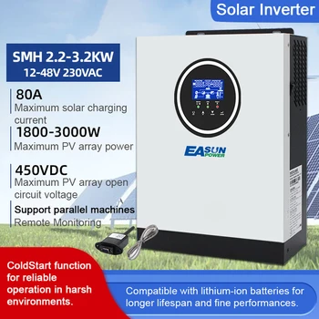 Слънчев инвертор Слънчеви инвертори за дома Слънчевата система Pure SineWave MPPT Контролер за слънчеви презареждане Инвертор за презареждане на батерията