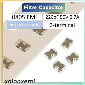 10шт Чип NFM21CC221R1H3D Чрез Кондензатора на Филтъра на Ядрото 0805 EMI 220pF 50V 0.7 A 3-клеммная Капацитет SMD