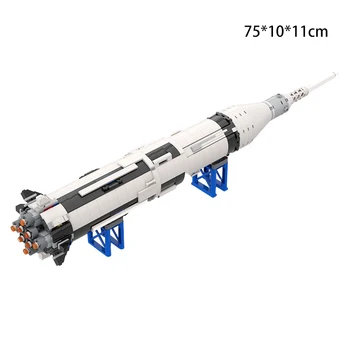 Moc Creative Space Среден размер, ракетата Сатурн IB набор от градивни елементи, на модел на ракета-носител, тухли, играчки, подаръци за деца
