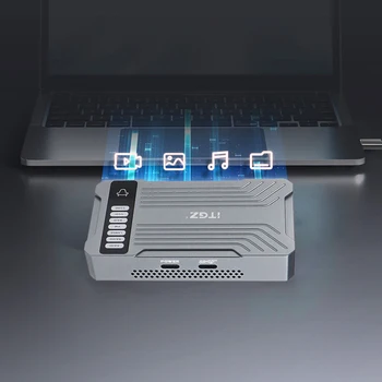 M. 2 NVME SSD RAID Case Корпус Твърдотелно устройство с двойно помещение 20 Gbit/с Външен SSD устройство M-key USB3.2 Gen2 за Windows Macbook PC