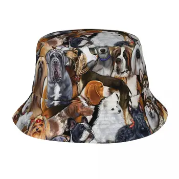 Дамски мъжки шапка-боб, сладко кученце, пролетна прическа за пикник, леки туристически шапки за риболов, шапки за рибар, шапка-боб за животни, идея за подарък за рожден ден
