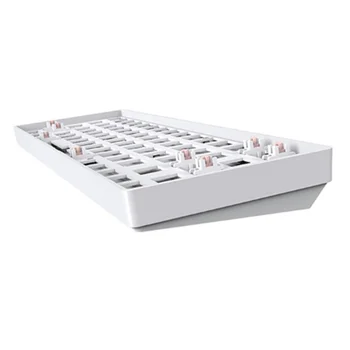 TESTER68 Индивидуален комплект механична клавиатура Hot Swap Kit 2.4 G Двухрежимная безжична клавиатура Bluetooth Бял цвят