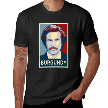 Нова тениска с портрет на Рон Бургунди kawaii дрехи, летни потници, мъжки тениски, голям и висок размер