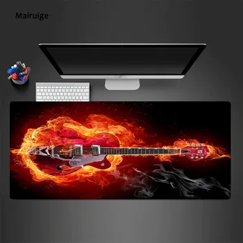 Mairuige Творчески музикален китара подложка за мишка Цветна подложка Удобна клавиатура игри мат голям размер на Способи за мат