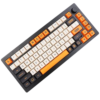 CAPTANJAR Carbon Orange MDA profile боядисват подклавишные капачки за механична клавиатура PBT 104 87 TKL 60 poker