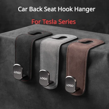 За Tesla, Модел 3 X S Y Кука за задната седалка на колата, поставка за останалите главата, скрит Кука, Органайзер за подреждане И почистване, Аксесоари за интериорен дизайн от Алькантары