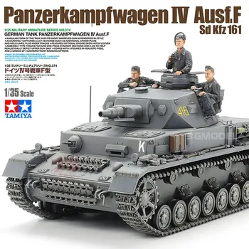Tamiya 35374 1/35 Немски танк Panzerkampfwagen IV Ausf.F Sd Kfz 161 с поставяне на войник, конструктори за възрастни, направи си сам