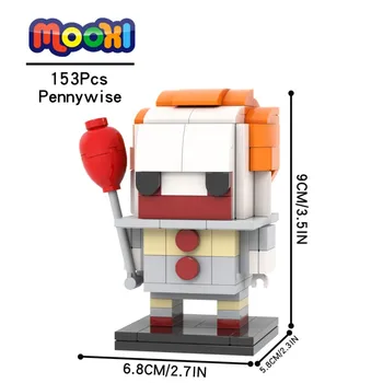 MOC7083 Градивен елемент на героя Пеннивайза, Фигурка от филм на ужасите, Развитие на играчка За деца, Подаръци за Хелоуин, Приятели