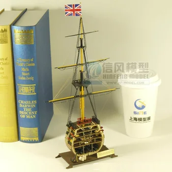 Мащаб 1/200 британска класическа антични мини-секция модел на кораба 1778 HMS Victory военен кораб дървена модел Предлага ръководство на английски език