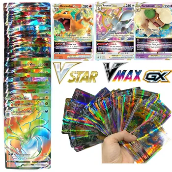 На карти pokemon Vstar Vmax GX Френска версия, забавен флаш карта, карта за пазаруване, Детска картичка, Коледни Подаръци за рожден Ден за децата играчка