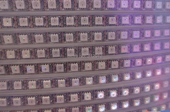 led пиксел лента 2m DC5V INK1003, IP66, 100шт 1002led (5050 RGB с микросхемой INK1003)/M със 100 пиксела; ЧЕРНА печатна платка; печатна платка с ширина 8 мм