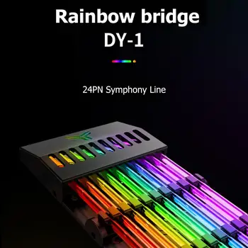 DY-1 24-пинов дънна платка ARGB Кабел Кабел за синхронизация Тел 5V ARGB Rainbow AURA за битови компютърни аксесоари JONSBO