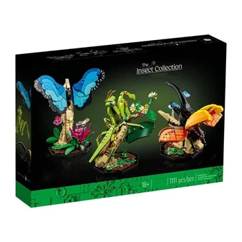 Идеи 21342 Имитация на колекция от насекоми Бръмбар Пеперуда Модел богомолка блок Пъзел Обучение на блоковете Играчка за деца