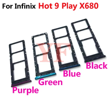 За Infinix Hot 9 Play X680 Hot 10 smart 5 8 Lite X657 X650 Smart 3 Plus X627 Тава За sim-карти Притежател на Устройство за Четене на Карти памет SD Слот Адаптор