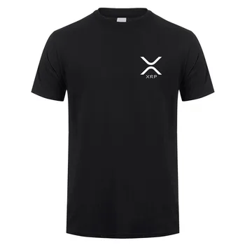 Криптовалюта Ripple XRP Тениска Мъжки Ежедневни Ризи от Памук С къс ръкав Стръмни Върхове Тениска OZ-423