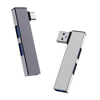 3 в 1 USB Сплитер Hub Скорост На 5.0 Gbit/с 3 Порта USB Докинг станция OTG USB 3.0/Type-C 3,0-3 USB за Преносими PC, Лаптоп