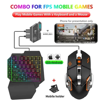 Конвертор мишката и клавиатурата Mix SE / Elite Професионални игрални аксесоари Gaming Faster Reaction за мобилни игри PUBG за Android и IOS
