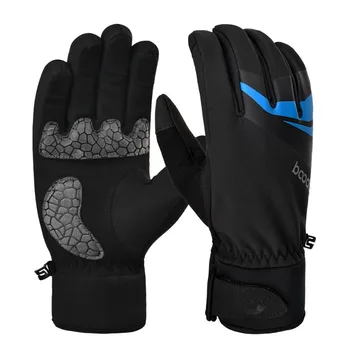Зимни ръкавици за каране на мотоциклет, улични дебели памучни издръжливи Топли и брызгозащищенные ръкавици за сензорен екран