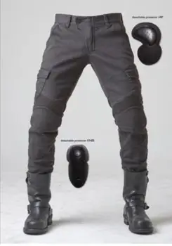Ежедневните дънки за мотоциклетисти Komine, мотоциклетни панталони за бягане по неравен терен, дизайн с цип с защита на бедрата и коленете YJC