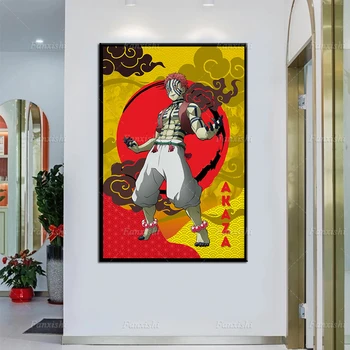 Японски аниме-плакат Demon Slayer Скандинавски Модерен Начало Декор Щампи Картини Хол Куадрос Стенни Живопис Подарък