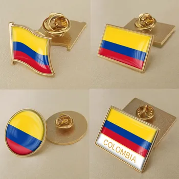 Флаг Колумбия, Брошка с националната емблема, значка, изтръпване на ревера
