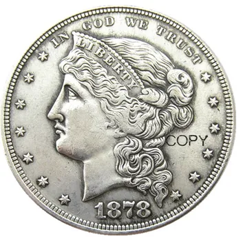 САЩ 1878 $ Libery Dollar Patterns сребърно покритие копирни монета