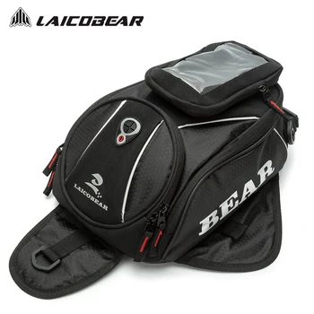 Класическа чанта в магнит за мотоциклет LAICOBEAR, сензорна навигация, чанта за резервоара за мотокрос, водоустойчива чанта за задна седалка, Светоотражающая