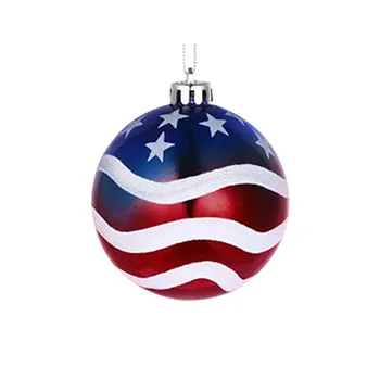 12шт 6 см Коледна топка с рисувани на американското, украса на Коледна елха, Ден на Независимостта, Подвесное домашна Коледна украса 2023 г.