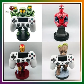 Отмъстителите Грут, Човекът-дърво, Iron Man, spider-Man, аниме-статуетка, стойка за телефон, детски играчки, модел Q, версия, колекция от мобилни кукли, подарък