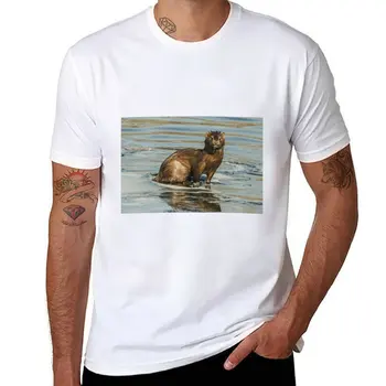 Нова тениска с изображение на американската дупки в ледена вода, естетична облекло, тениски по поръчка, мъжки реколта тениски
