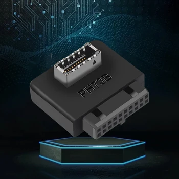 USB3.0 19/20 P Към Адаптер TYPE-E Максимална Скорост на предаване 10 Gbit/с Адаптер за предния панел TYPE-C Вставной Порт на дънната платка на компютъра