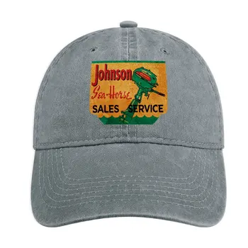 Johnson Seahorse, реколта висящи двигатели, Ковбойская шапка САЩ, Директна доставка, Качулка, мъжка шапка, Луксозен марка, дамски