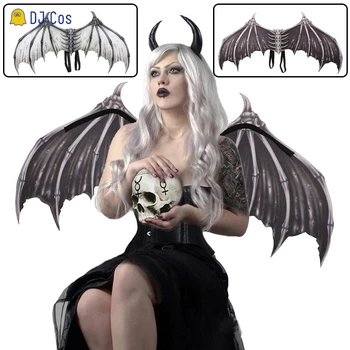 Крилата демон за cosplay Крила на Ангел Бял Черен Череп на дявола Вампири Подпори Ролева игра Парти концерта Хелоуин Mardi Gras