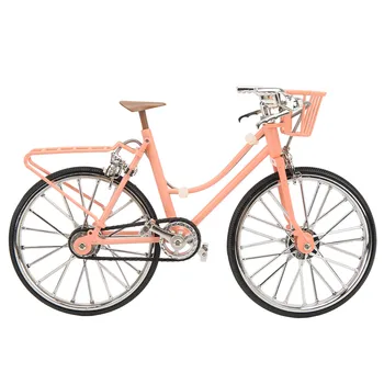 Мини-велосипеден украшение Подвижна Имитированный дизайн Лесен монтаж изящна изработка производство на Модели на велосипед за украса на работния плот в подарък